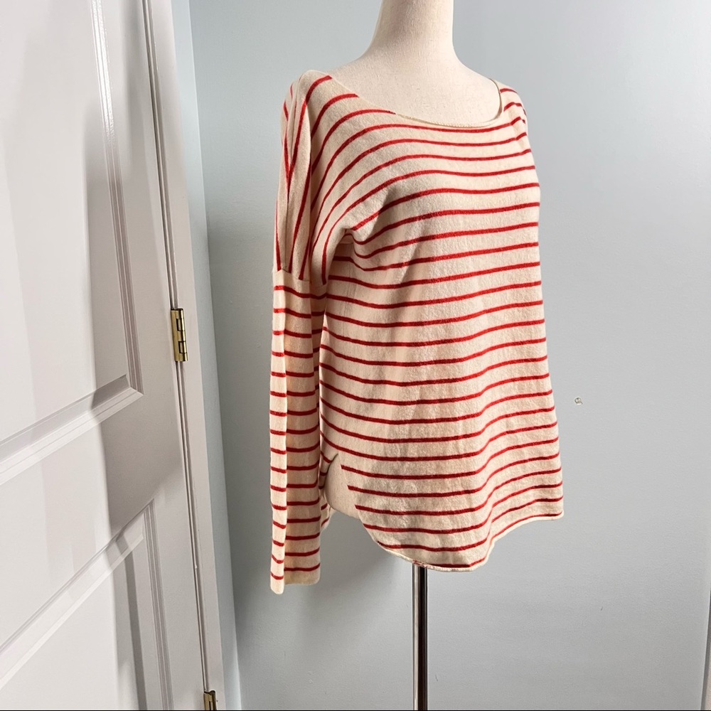 Vince Red Stripe Boatneck 100% cashmere Sweater size XS - Picture 10 of 12